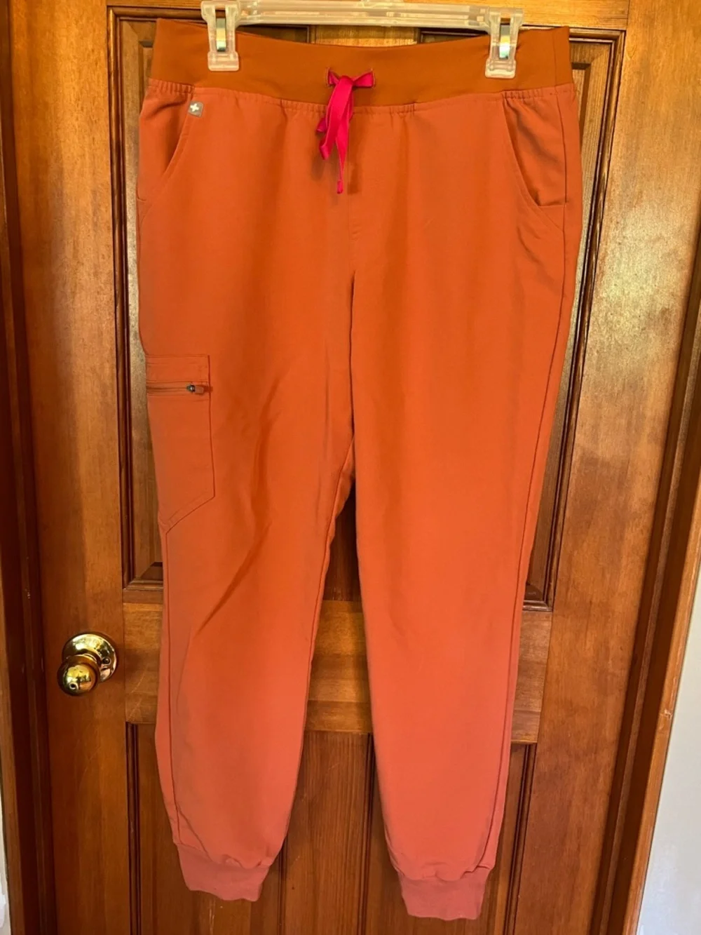 FIGS Women’s Scrub Set Orange Rafaela Top (S) Zamora Bottom (M) Technical Coll. - Picture 7 of 15